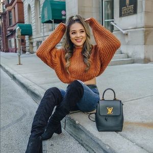 F21 rust crop top